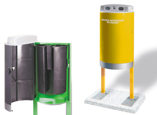 Contenitore per batterie esauste Eco Pila con basamento