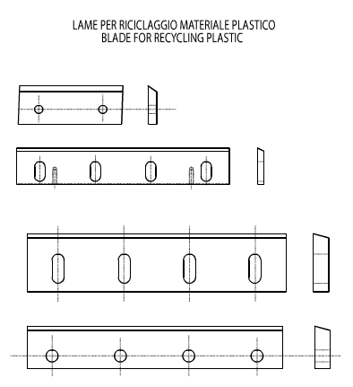 Lame per riciclaggio rifiuti